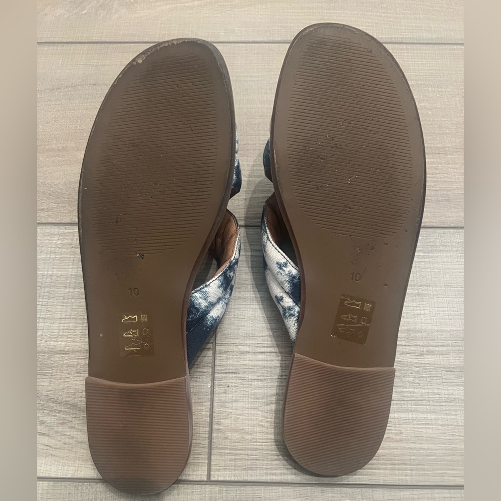 Madewell Blue Tie-Dye Women's Mules - Picture 4 of 4
